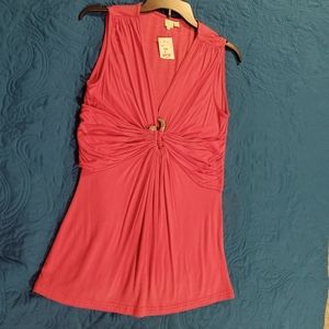 WOMENS PINK KNIT TOP SIZE S